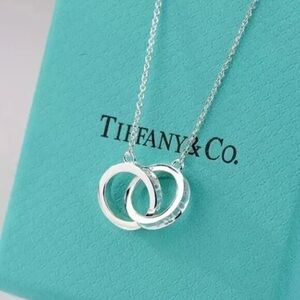 Tiffany & Co. Interlocking Double Ring Necklace - Silver